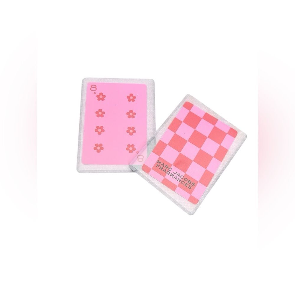 Marc Jacobs Pink Checker & Floral Playing Card No. 8